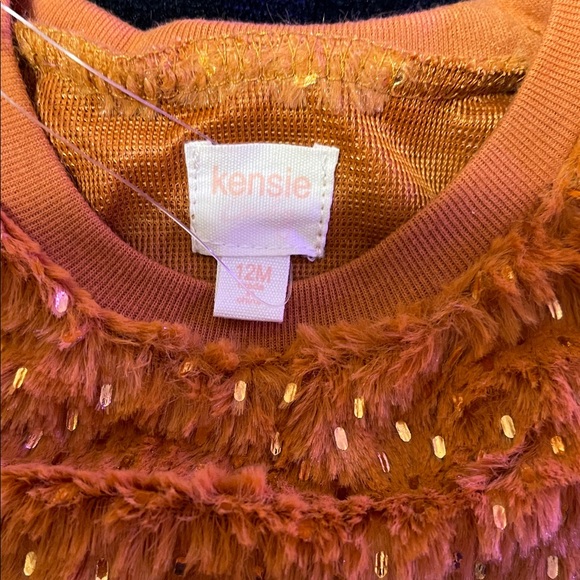 Kensie Orange Sweater with Gold Details - Picture 2 of 5